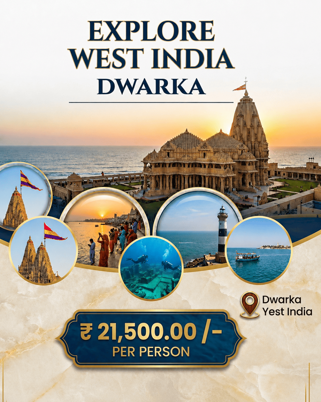 Dwarikadhish Temple Package 6 Days 5 Nights Tour