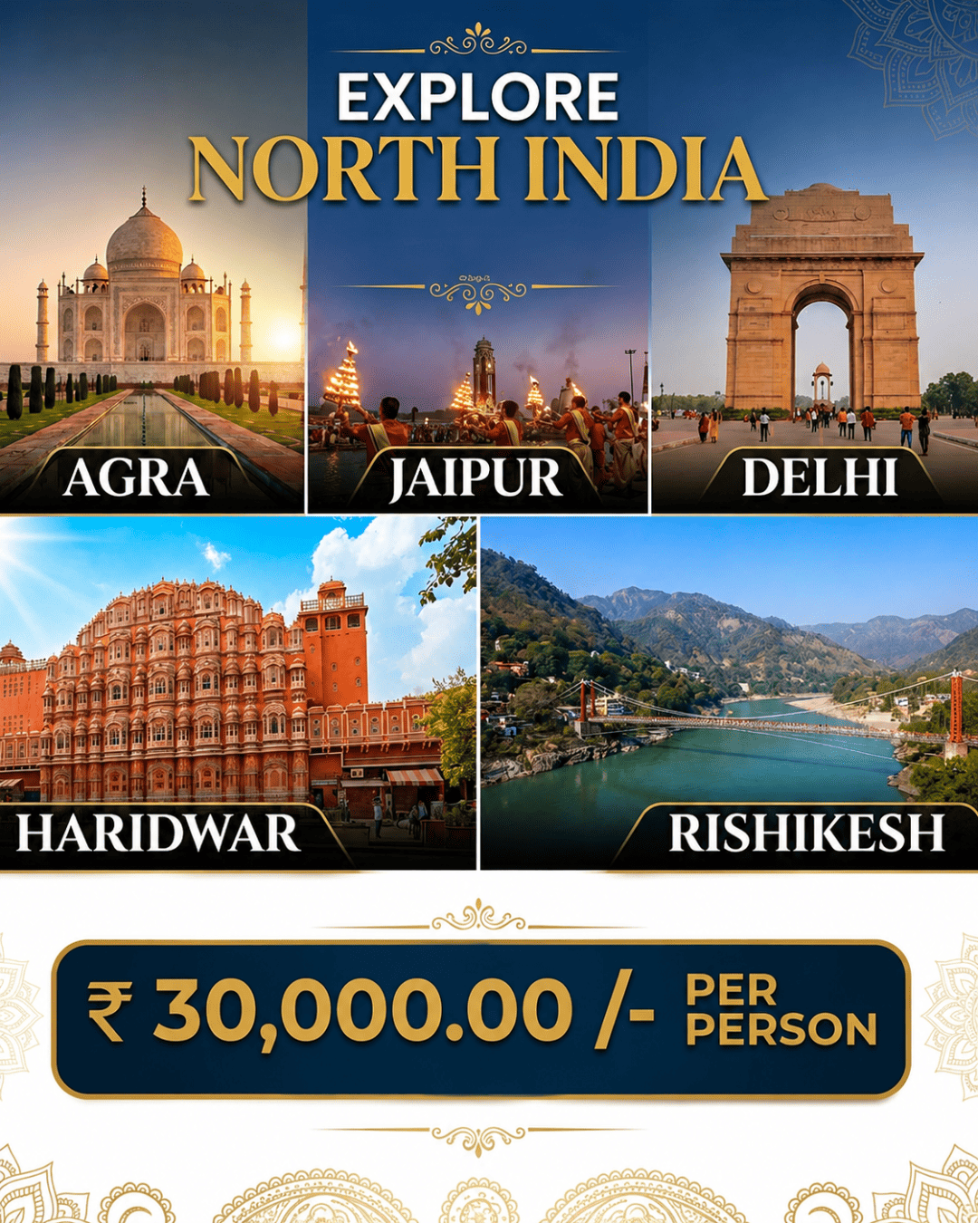 Golden Triangle With Haridwar & Rishikesh 8 Days 7 Nights