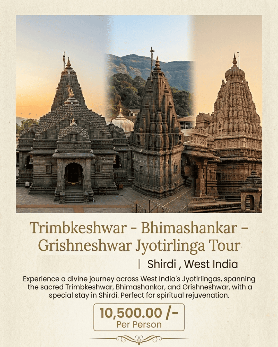 Trimbkeshwar -Bhimashankar – Grishneshwar Jyotirlinga Tour